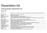 Dissertation list