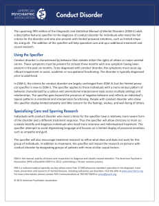 Conduct Disorder - American Psychiatric Association