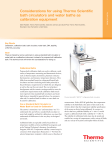 Considerations for using Thermo Scientific bath circulators and