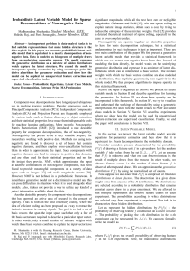 Probabilistic Latent Variable Model for Sparse