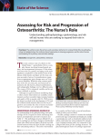 Assessing for Risk and Progression of Osteoarthritis: The Nurse`s Role