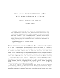 What Can the Duration of Discovered Cartels Tell Us About the