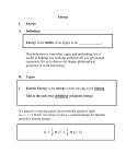 Printable Outline Notes on Energy