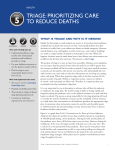 triage: prioritizing care to reduce deaths