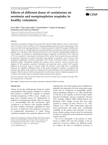 Effects of different doses of venlafaxine on serotonin and