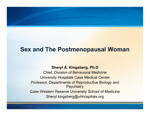 Sex and The Postmenopausal Woman - Association of Reproductive