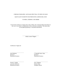 CHROMATOGRAPHIC AND MASS SPECTRAL STUDIES ON MASS