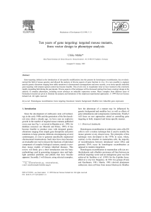 Ten years of gene targeting: targeted mouse mutants, from vector