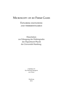 Microscopy of 2D Fermi Gases - Institut für Laserphysik