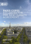 PARIS COP21: KEY ISSUES FOR THE NEW CLIMATE AGREEMENT