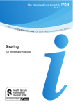 Snoring - Pennine Acute Hospitals NHS Trust