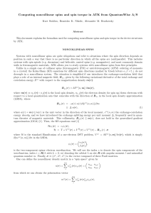 Computing noncollinear spins and spin torque in ATK from