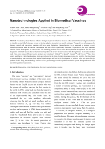 Nanotechnologies Applied in Biomedical Vaccines