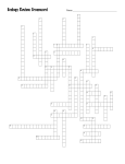 Ecology Review Crossword