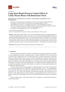 Long-Term Blood Pressure Control Effect of Celiac Plexus Block