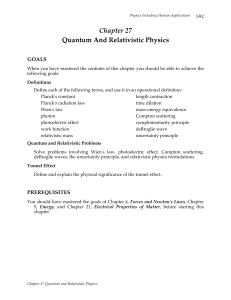 Chapter 27 Quantum And Relativistic Physics