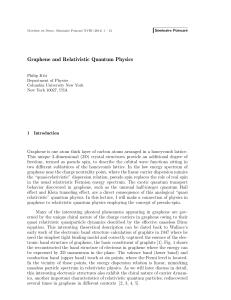 Graphene and Relativistic Quantum Physics