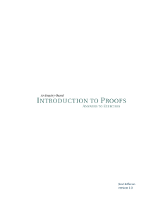 introduction to proofs