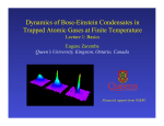 Dynamics of Bose-Einstein Condensates in Trapped Atomic Gases