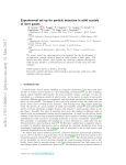 Experimental set-up for particle detection in solid crystals of inert