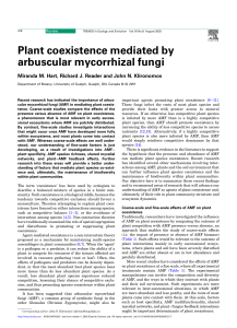 Plant coexistence mediated by arbuscular mycorrhizal fungi