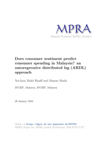Does consumer sentiment predict consumer spending in Malaysia