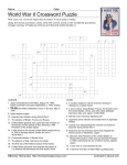 World War II Crossword Puzzle