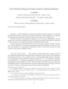 On the Statistical Meaning of Complex Numbers in Quantum