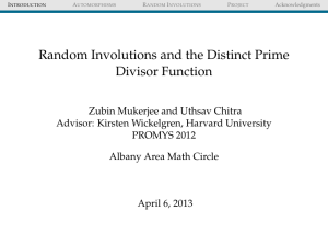 Random Involutions and the Distinct Prime Divisor Function