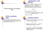 ND for predicate logic ∀-elimination, first attempt Variable capture