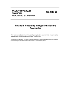 SB-FRS 29 Financial Reporting in Hyperinflationary Economies