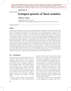 Ecological genetics of floral evolution
