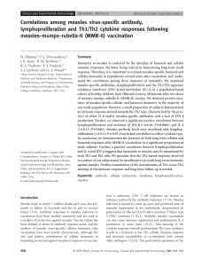 Correlations among measles virus