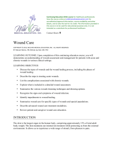 Wound Care - Continuing Education Course