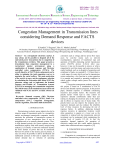 Congestion Management in Transmission lines considering