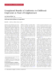 Unexplained Benefits of Antibiotics in Childhood