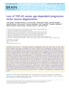 Loss of TDP-43 causes age-dependent progressive motor neuron