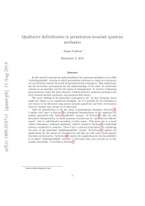 Qualitative individuation in permutation