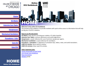 Online ICU Guidebook ICU Basics Intensive Care Topics