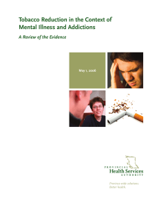 Tobacco Reduction in the Context of Mental Illness