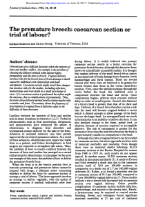 trial of labour? - Journal of Medical Ethics