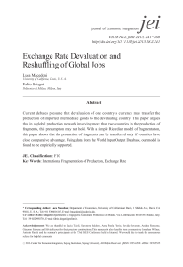 Exchange Rate Devaluation and Reshuffling of Global Jobs