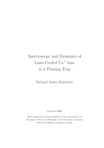 Spectroscopy and Dynamics of Laser