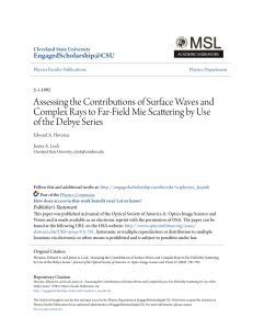 Assessing the Contributions of Surface Waves and Complex Rays to