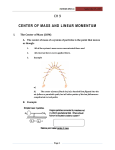 ch 9 center of mass and linear momentum