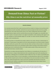 Demand from China: Fact or Fiction?