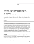 Considerations for the use of wildlife in research