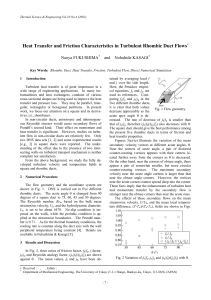 Heat Transfer and Friction Characteristics in Turbulent