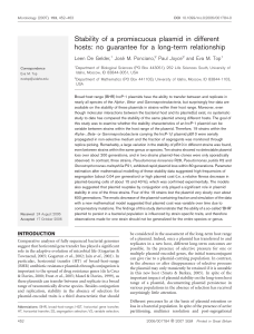 Stability of a promiscuous plasmid in different hosts: no