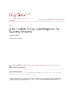 Indirect Liability for Copyright Infringement: An Economic Perspective